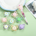 Butterfly Acrylic Beads 3D Flower Resin Big Style 10pcs