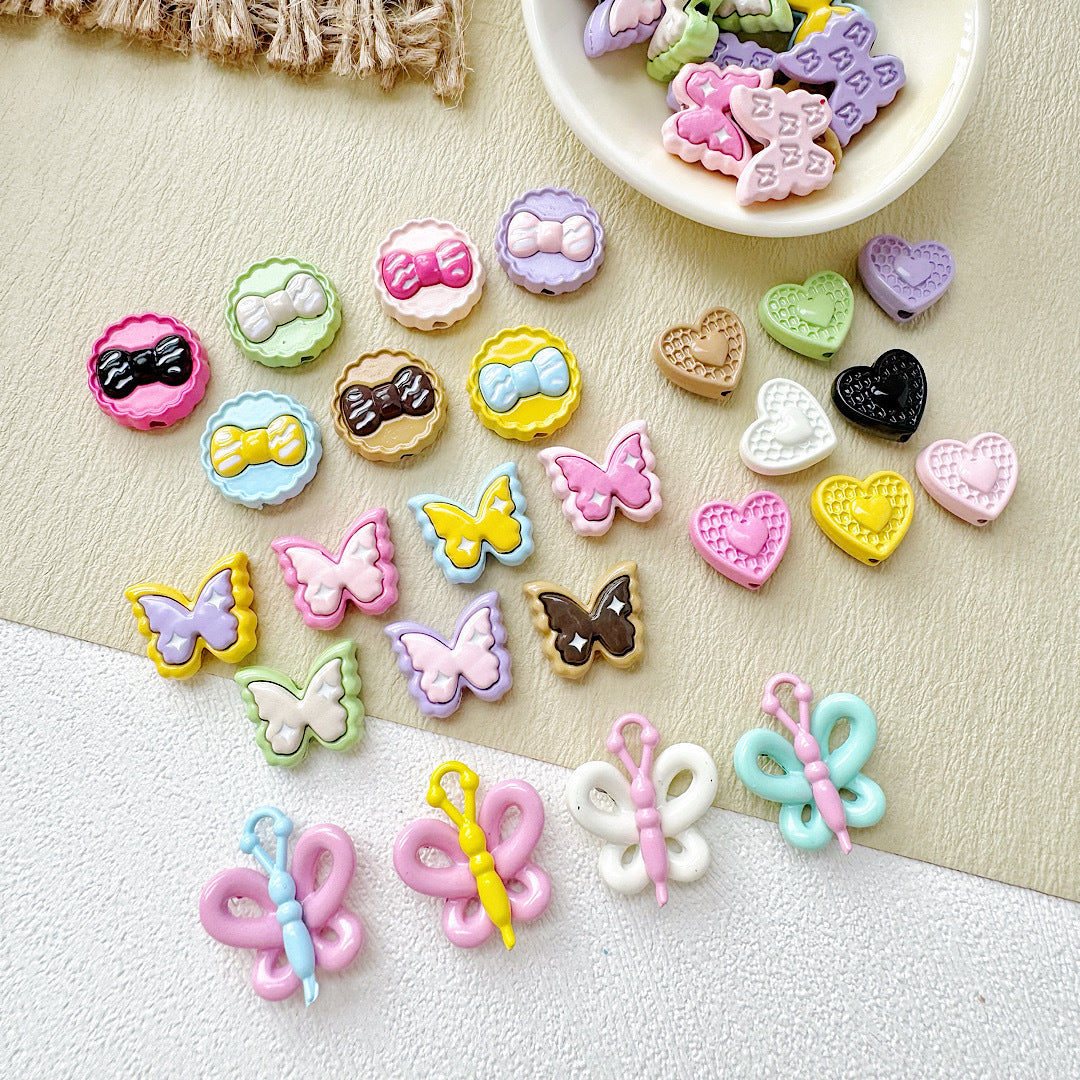 Butterfly Painted Metal Beads Decorative Alloy 10pcs 2