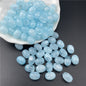 Transparent Halo Oval Acrylic Beads 8.5x11.5mm Glossy Pastel 100pcs 8