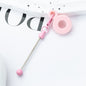 Beadable Silicone Tumbler Straw Holder Keychain Bar Colorful Metal Accent 11