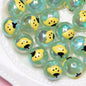 Hand Painted Bear Acrylic Beads 16mm Glossy Single Piece 12