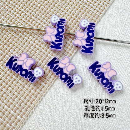 Signboard Metal Beads Painted Sanrio Series Colorful 10pcs 30