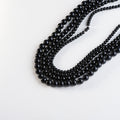 Pearl Round Glass Beads 3-12mm Black Imitation Glossy