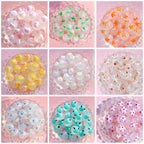 Painted Smiley Face Acrylic Beads 16mm Glow In The Dark 10pcs