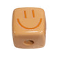 Colorful Smiling Face Acrylic Square Beads 14mm 10pcs 13