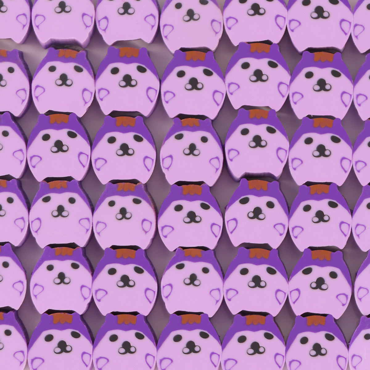 Animal Flat Clay Beads 9mm Cheerful Puppy Pattern Polymer 100pcs 12