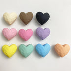 Rubberized Spray Painted Faceted Heart Acrylic Beads 19mm 50pcs 2