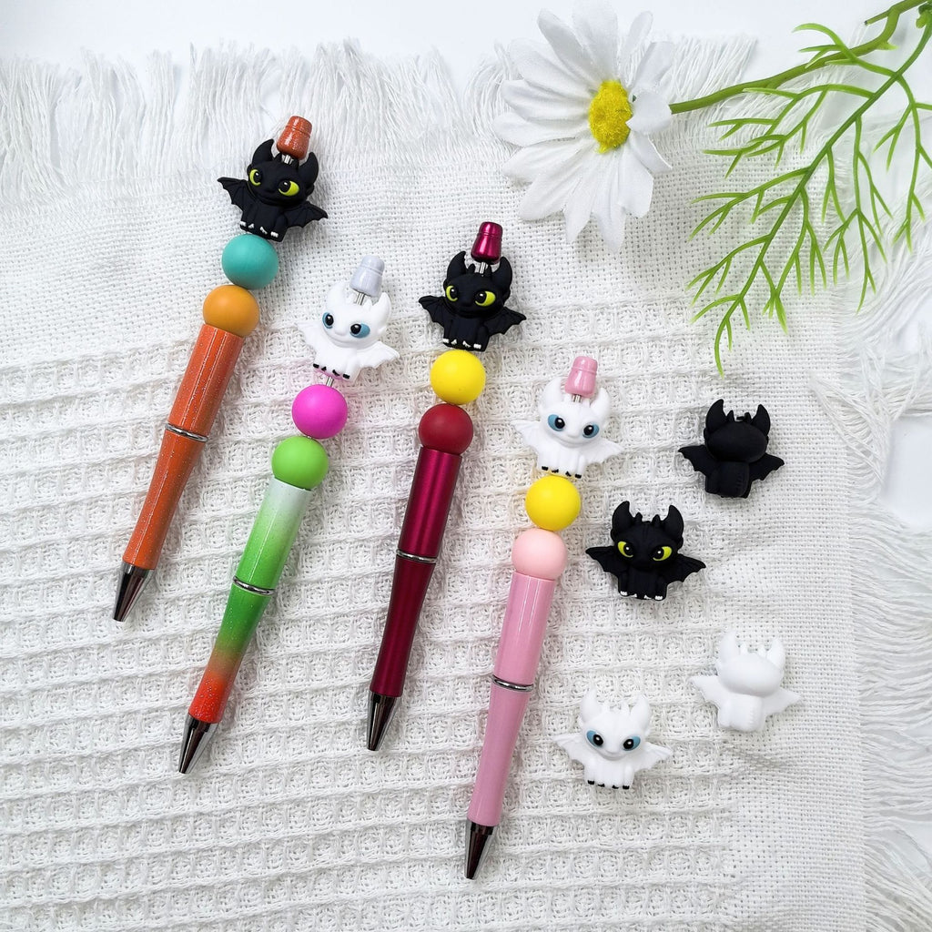 Silicone 3D Focal Beads How To Train Your Dragon Perched Dragon Figures 20pcs