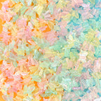 Transparent Flat Butterfly Acrylic Beads 16x13mm Pastel Colors 2pcs