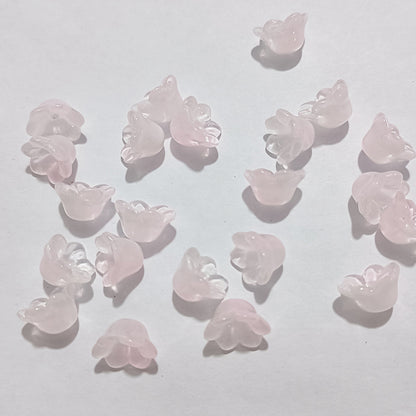 Czech Glass Beads Wind Chime Flower 12mm Pastel Glossy 100pcs 31