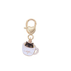 Metal Cat Keychain Enamel Colorful Gold Clasp Charm 5