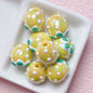 Plating Hand Painted Strawberry Acrylic Beads 17mm Colorful 5pcs 4