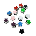 Five Petal Flower Acrylic Beads 13mm Enamel CCB Plastic 50pcs 5