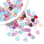 Electroplated Shell Glass Beads 10mm Iridescent Gradient 40pcs