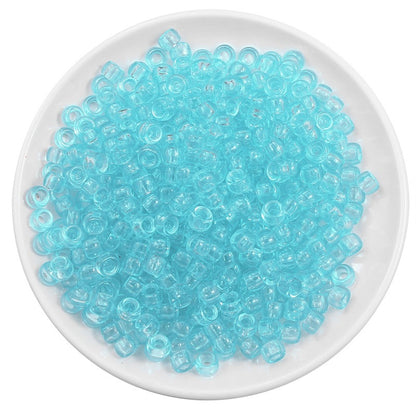 Transparent Acrylic Seed Beads 9mm Large Hole Colorful 100pcs 8