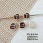 Camera Milk Carton Painted Metal Beads Glossy Enamel 20pcs 22