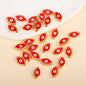 Irregular Shaped Metal Beads Double-Sided Enamel Evil Eye 20pcs 26