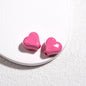 Irregular Faceted Heart Acrylic Beads 12mm Vibrant Colors 50pcs 15