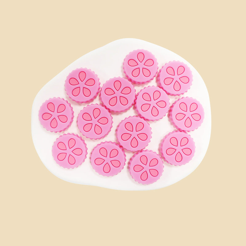 Silicone Focal Beads Petal Cookies Floral Cut Out Design 20pcs 14