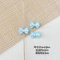 Bow Metal Beads 17mm Baking Painted Checkered Pattern 10pcs 6