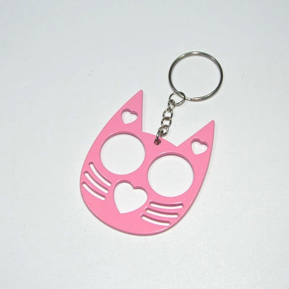 Cat Ear Self Defense Keychain Zinc Alloy 7cm 2pcs 6