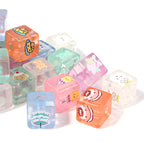 Cream Color Square Acrylic Beads 14mm Transparent 10pcs 5