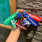 Silicone Sneaker Keychain Vibrant Colors Lightweight Sporty Charm