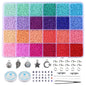 Transparent Seed Glass Beads 2mm 24 Vibrant Colors Glossy Finish 15