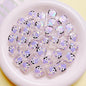 Clear Square Acrylic Beads 14mm Sanrio Cartoon Designs 10pcs 10