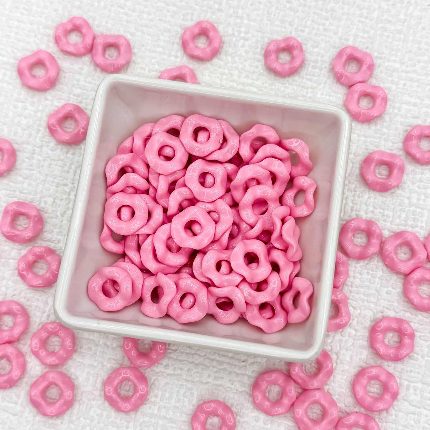 Acrylic Wavy Spacer Beads 12mm Baking Painted Colorful 50pcs 8