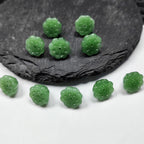 Lotus Glass Beads 10mm Translucent Green Flower 20pcs