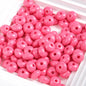 Acrylic Donut Spacer Beads 8mm Baking Colored Painted 100pcs 10