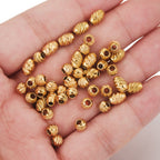 Stainless Steel Oval Blade Grain Metal Beads 5/7mm Gold Tone 10pcs 4