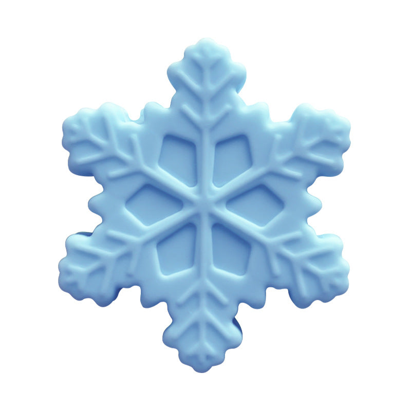 Silicone Focal Beads Snowflake Pastel Colors 20pcs 4