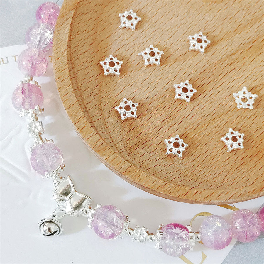Alloy Star Spacer Beads 7mm Tibetan Style 100pcs 6
