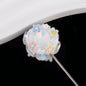 Polymer Clay Heart Rhinestone Beads 25mm Flat Shimmer 6pcs 9