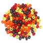 Festival Theme Pony Beads 9mm Acrylic Assorted Colors 200pcs 7