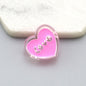 Transparent Love Heart Acrylic Beads 24mm Enamel Finish 20pcs 5