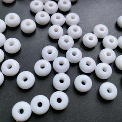 Acrylic Spacer Beads 10mm 6mm Glossy Black And White 100pcs 3