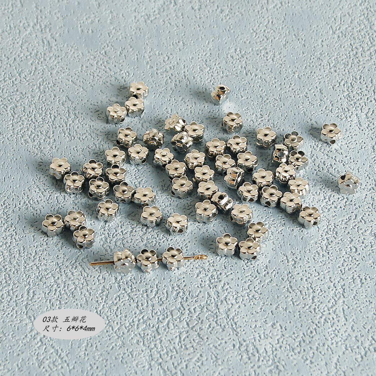 Plating Irregular Shaped Acrylic Beads Metal Colored Silver 100pcs 8