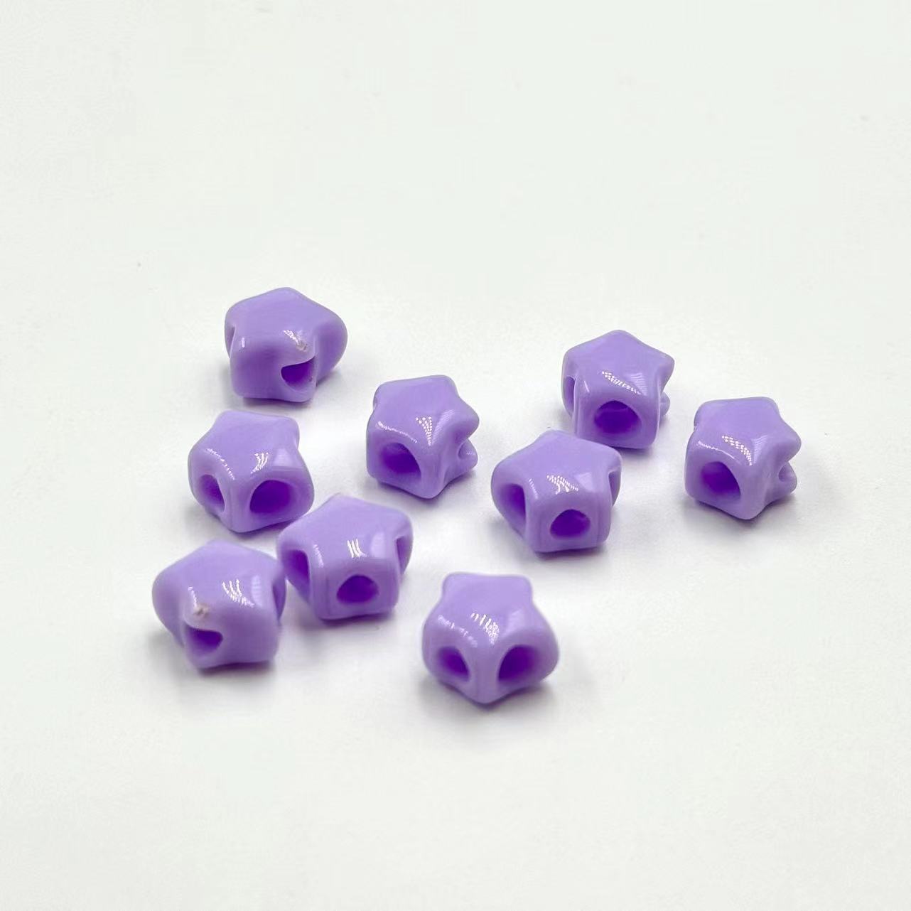 Colored Four-Hole Acrylic Beads Large Hole Chunky Mixed Finishes 100pcs 28