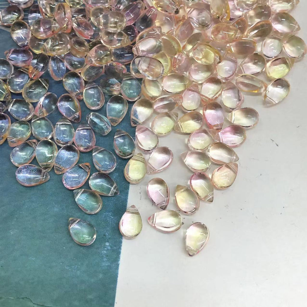 Transparent Czech Glass Teardrop Glass Beads 6 9mm 1000pcs