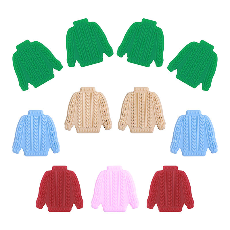 Silicone Focal Beads Sweater Cable Knit Pattern 20pcs