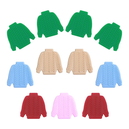Silicone Focal Beads Sweater Cable Knit Pattern 20pcs