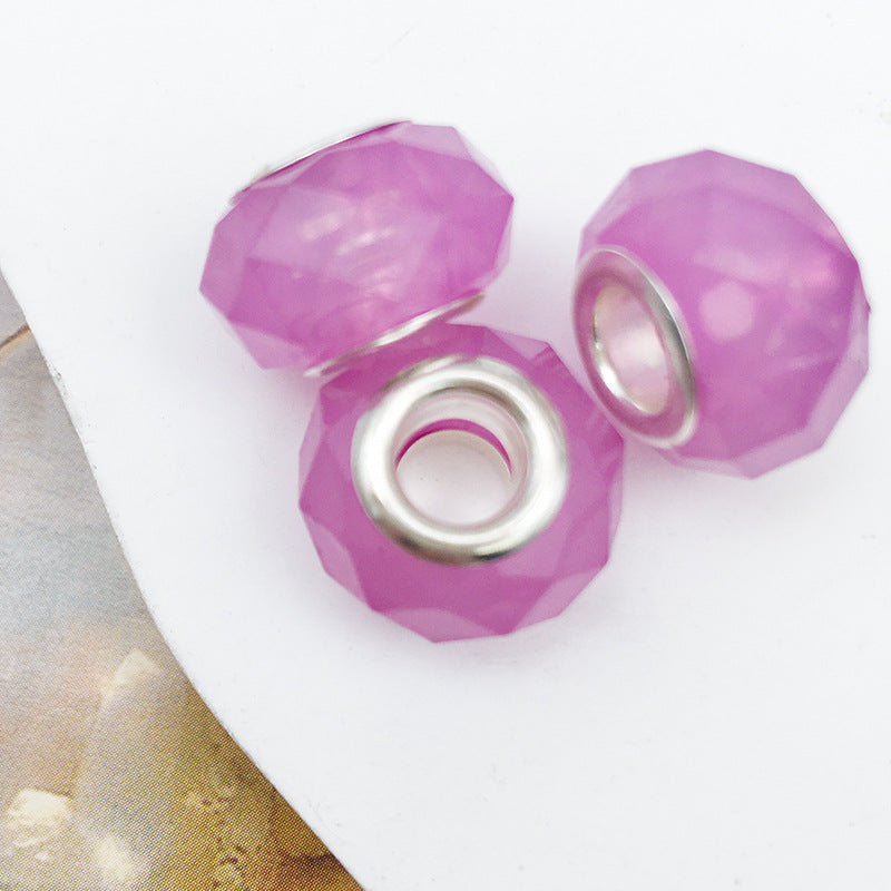 Purple Tone Resin Spacer Beads Mixed Shapes and Finishes 40pcs 19