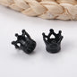 Painted Crown Acrylic Beads 12mm 14mm Hole Vibrant Pastel Colors 100pcs 6