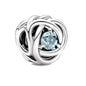 Ball Rhinestone Beads 10mm Birthstone Large Hole Silver Alloy 10pcs 4
