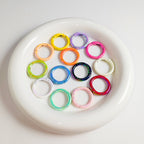 Alloy Iridescent Plating Spring Key Rings 20mm and 25mm 10pcs 3