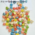 Tiny Butterfly Ceramic Beads 14mm Fambe Glaze Glossy 10pcs 6