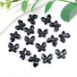 Spray Painted Butterfly Heart Star Acrylic Beads Black and White 100pcs 18